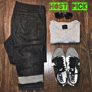 ❌HP❌ BANANA REPUBLIC • Skinny faded black denim